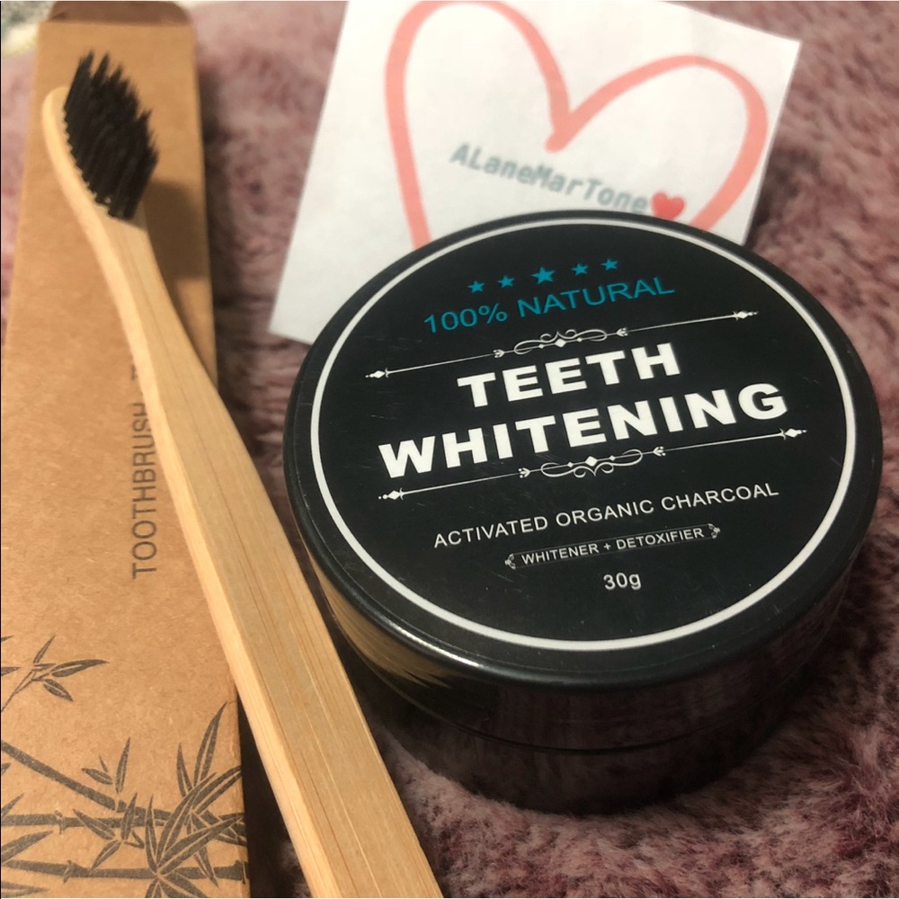 Teeth Whitening Activated Charcoal Powder Set